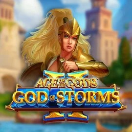 Age Of The Gods: God Of Storms 2 logo – Slots by Playtech at Zeus Bingo